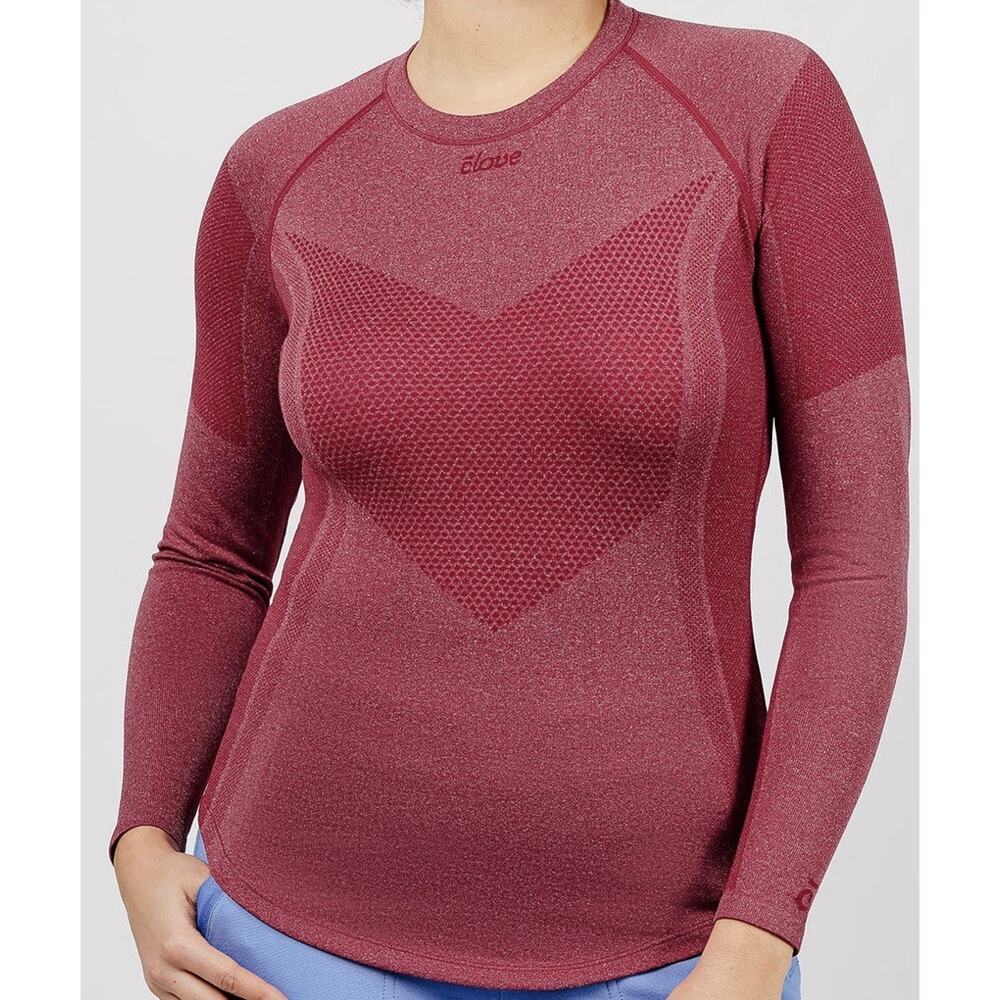 Clove Featherlite Underscrub Bundle Large Maroon Long Sleeve Tops NEW (2-Bundle) - Picture 9 of 10